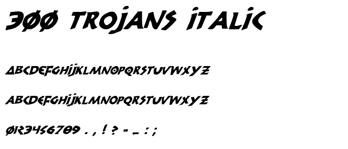300 Trojans Italic font
